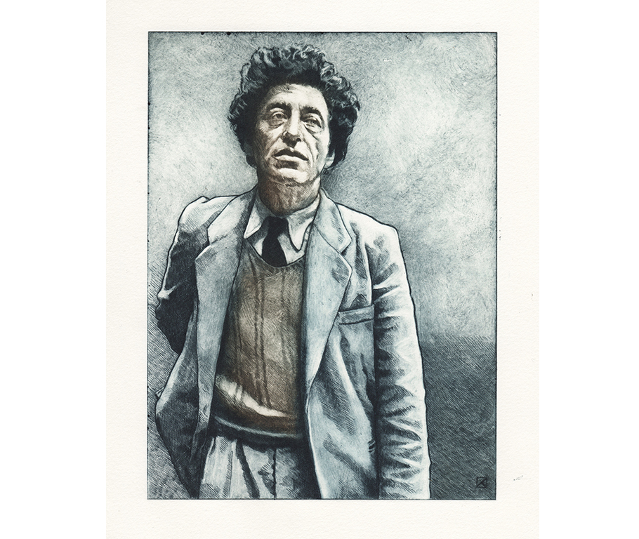 gravure du portrait de Giacometti